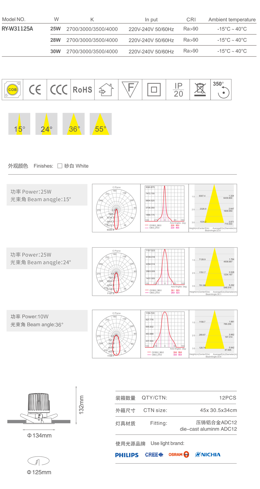 輕韻洗墻燈 RY-W31125A下